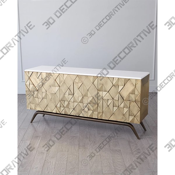 Triangle Cabinet, Brass | 3D DECORATIVE