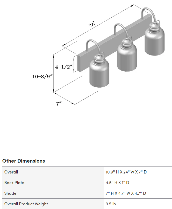 vanity light 2 Three Posts™