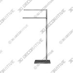 Free Standing Polished Chrome Towel Stand