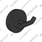 Matte Black Double Robe Hook