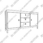 Mcintyre 59.53″ Wide 3 Drawer Sideboard