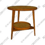 Rare Dunbar Side Table in Carpathian Elm and Walnut