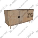 Petterson 55.12” Wide 3 Drawer Sideboard