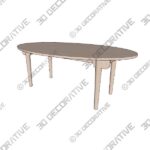 CH338 Dining Table - 3D Decorative