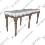 Duffield Upholstered Bench - 3D Decorative