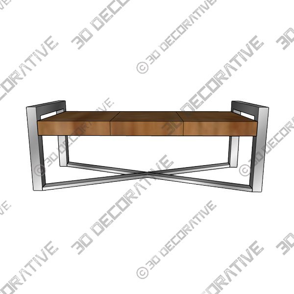 Dungannon Metal Bench - 3D Decorative