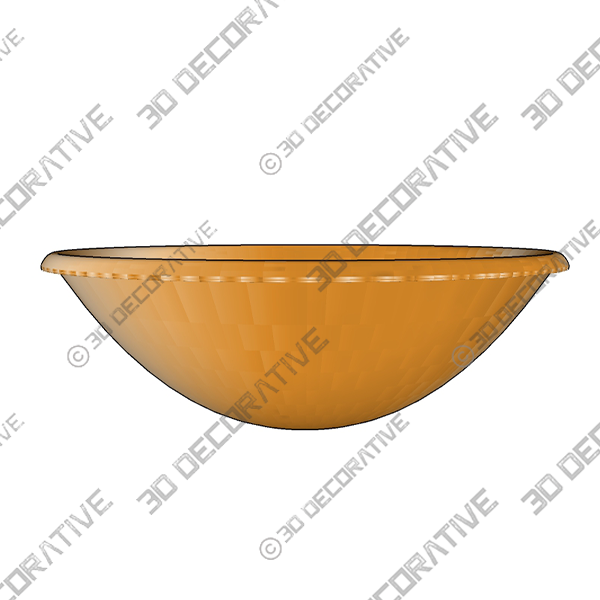 19″ Oval Self Rimming Hammered Copper Sink - 3D Decorative