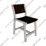 26″ Teak Patio Bar Stool