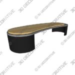 Greenapple Coffee Table, Armona Coffee Table, Shadow Onyx, Handmade in Portugal