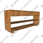 Anton Solid Wood Console - 3D Decorative