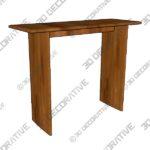 Anton Solid Wood Console Table - 3D Decorative