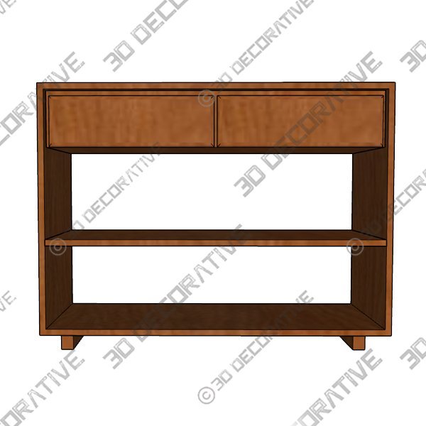 Anton Solid Wood Storage Console - 3D Decorative