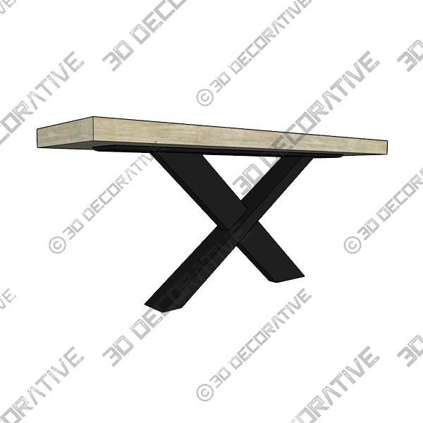 Barclay Console Table - 3D Decorative