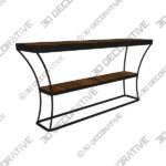 Bartlett Reclaimed Wood Console Table - 3D Decorative