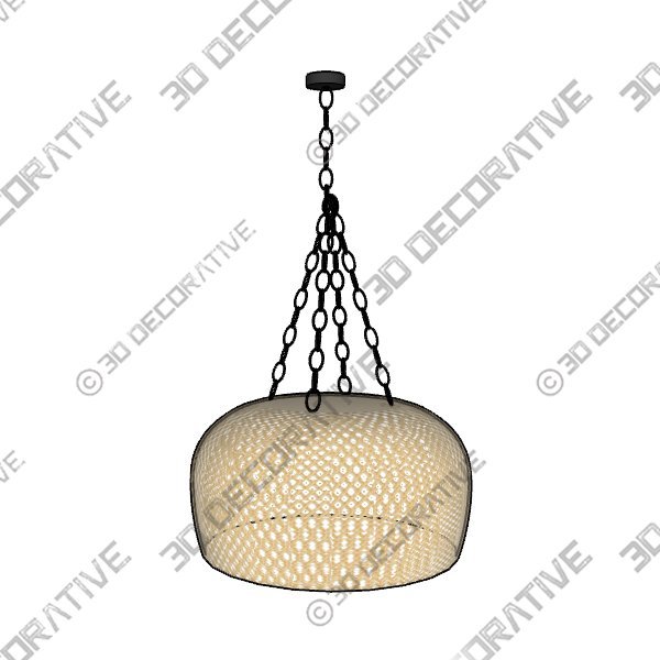 Augustine Outdoor Chandelier - 3D Decorative