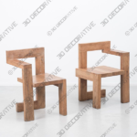 Gerrit Rietveld wooden Steltman chairs