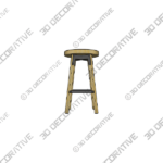 Hodder 18.5” Tall Solid Wood Utility Stool