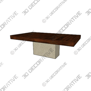 Cheyne Pedestal Coffee Table - 3D Decorative