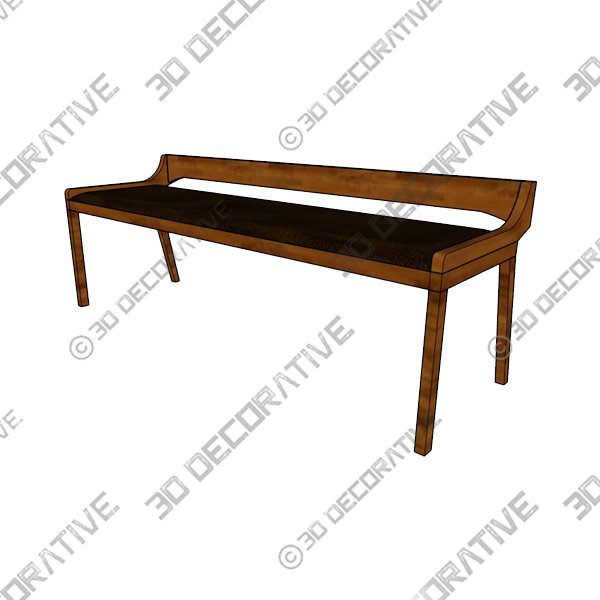 Franke Faux Leather Wood Bench