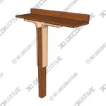 21st Century Contemporary Wood Console Table