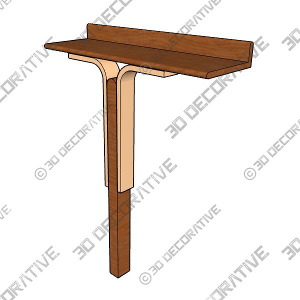 21st Century Contemporary Wood Console Table