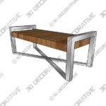 Dungannon Metal Bench - 3D Decorative