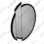 Split Round Mirror - 3D Decorative