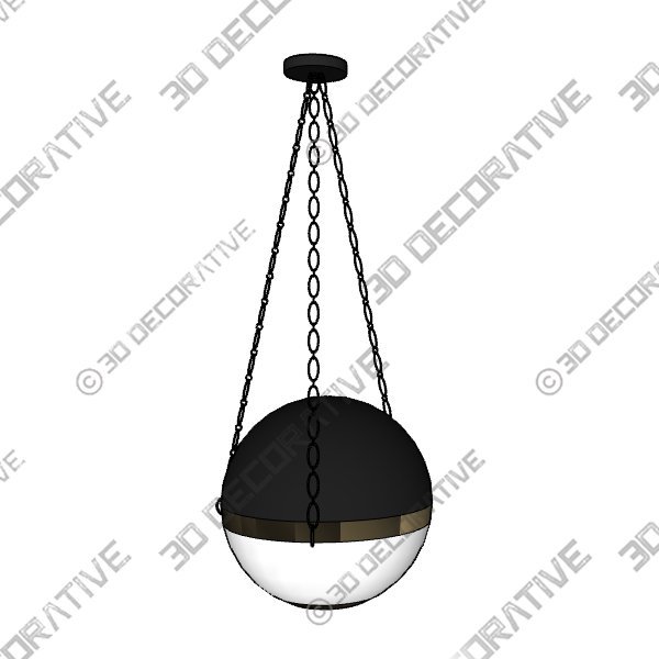 Dedham 2-Light Dimmable Globe Chandelier - 3D Decorative