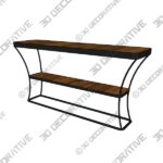 Bartlett Reclaimed Wood Console Table - 3D Decorative