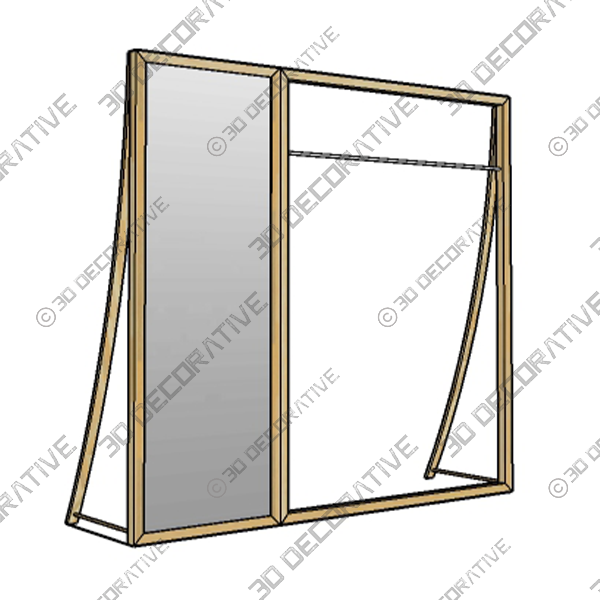 Vertical Standing Mirror With Wooden Frame