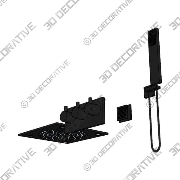 Shower-System-1-3-1.jpg 3 Function Large Shower System with Body Spray and LED Light Matte Black RB0815 - 3D Decorative