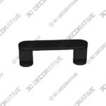 3" Linshaw Brass Cabinet Pull - Black - 3D Decorative