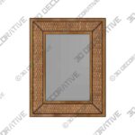 35 X 28 Inch Rectangle Rattan Wall Mirror - 3D Decorative