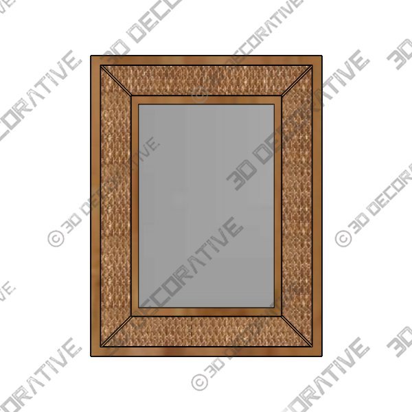 Mirror-2-11.jpg 35 X 28 Inch Rectangle Rattan Wall Mirror - 3D Decorative