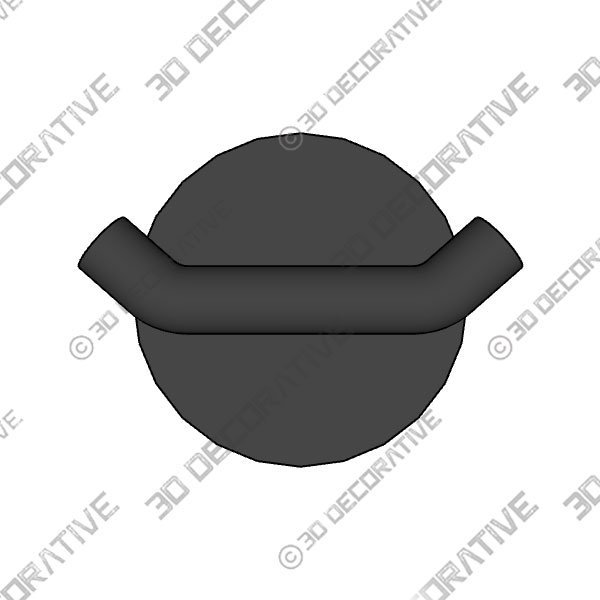 Matte Black Double Robe Hook - 3D Decorative