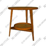 Rare Dunbar Side Table in Carpathian Elm and Walnut