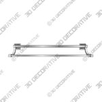 Boardwalk 24-Inch Double Towel Bar in Brushed Nickel - 3D Decorative