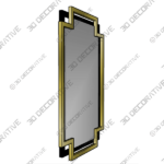 Rectangular Shape Design Wall Mirror - 3D Decorative