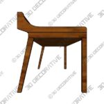 Franke Faux Leather Wood Bench