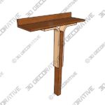 21st Century Contemporary Wood Console Table