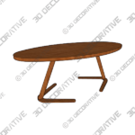 Bardem Solid Wood Abstract Coffee Table