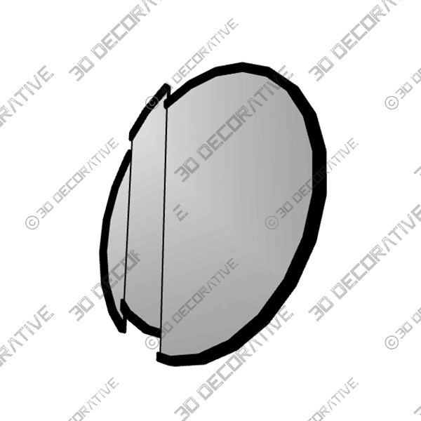 Split Round Mirror - 3D Decorative