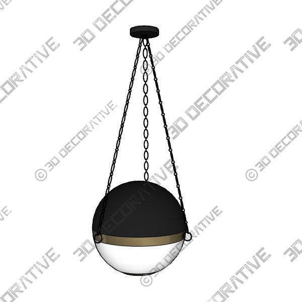 Dedham 2-Light Dimmable Globe Chandelier - 3D Decorative