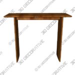 Anton Solid Wood Console Table - 3D Decorative