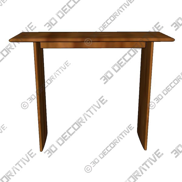 Anton Solid Wood Console Table - 3D Decorative