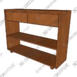 Anton Solid Wood Storage Console - 3D Decorative