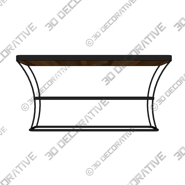 Bartlett Reclaimed Wood Console Table - 3D Decorative