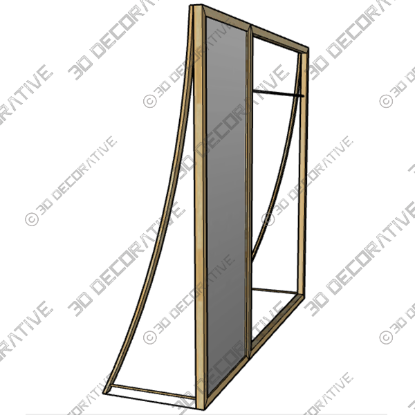 Vertical Standing Mirror With Wooden Frame