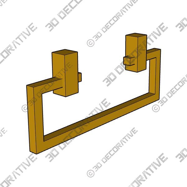 4 RAELLE SATIN BRASS HANDLE - 3D Decorative