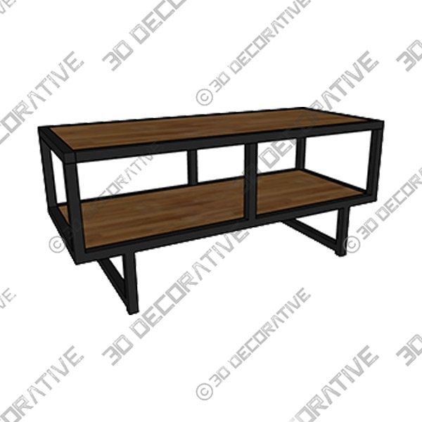 Aalanah Sled Coffee Table with Storage - 3D Decorative